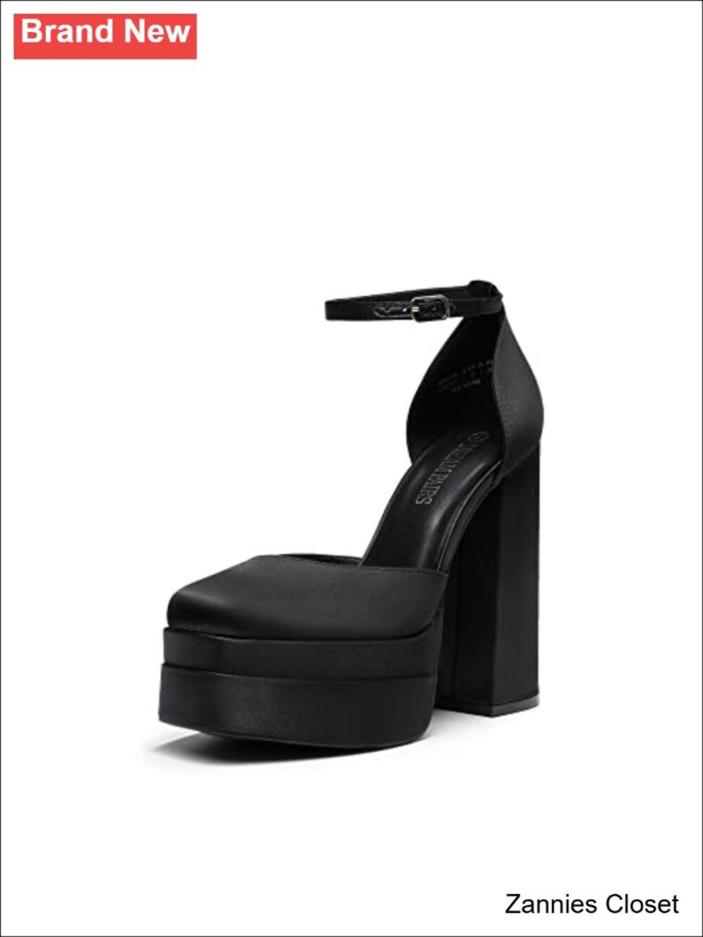 ✨Women's High Platform Closed Toe Heels with Square Toe Ankle Strap Block Heel